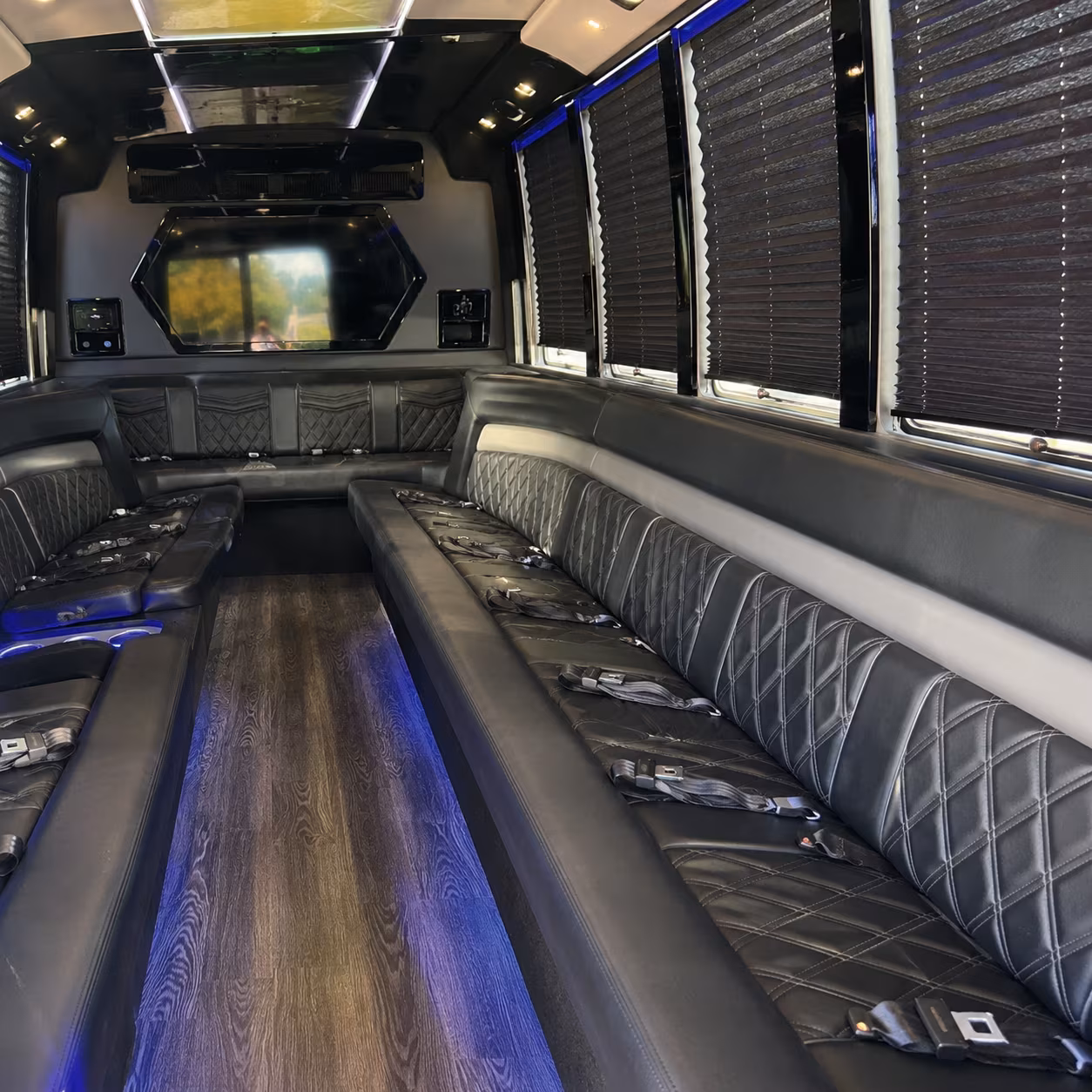 15 Passenger Party Bus Interior