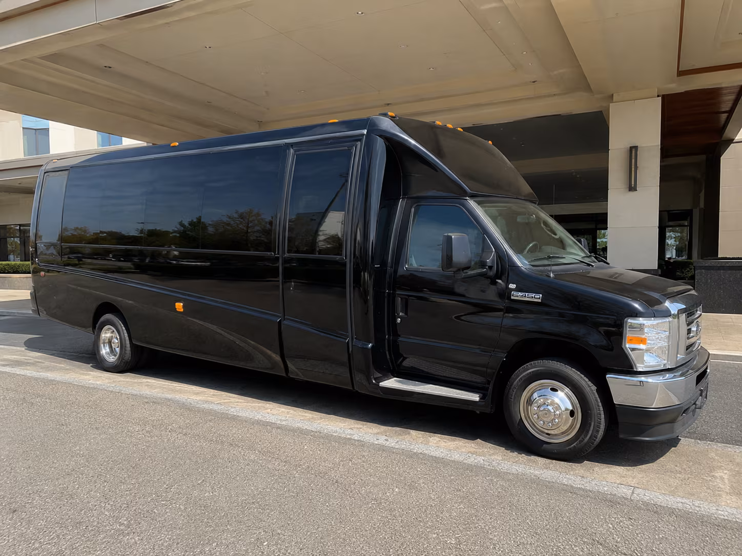 Interior of a party bus rental serving Orlando