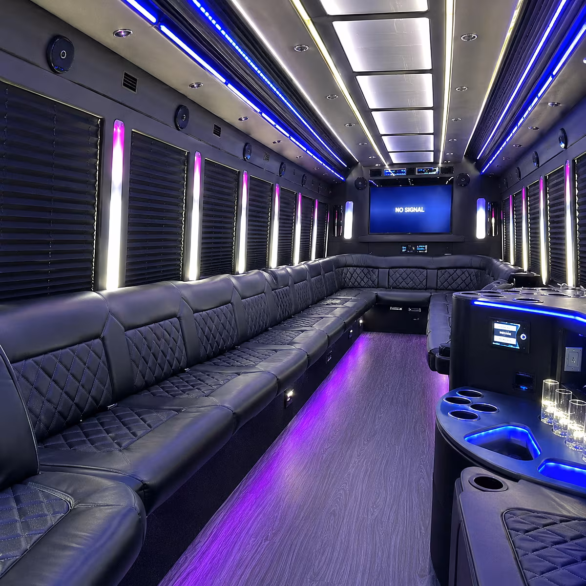 Orlando Concert & Music Festival Transportation party bus interior