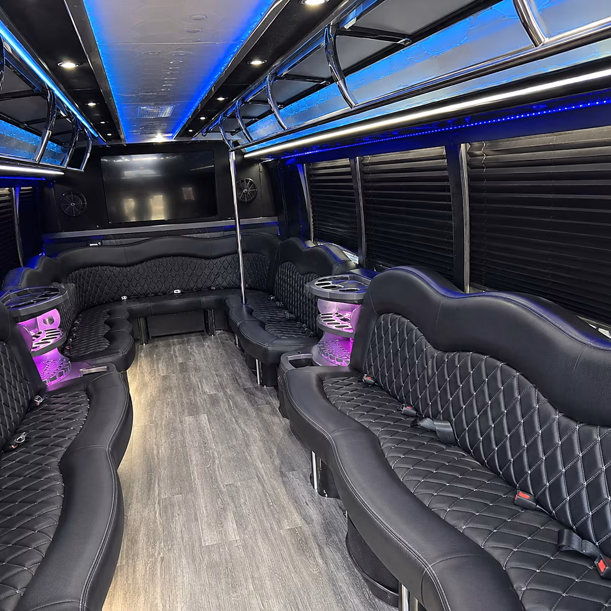 Orlando Private Event Transportation party bus interior