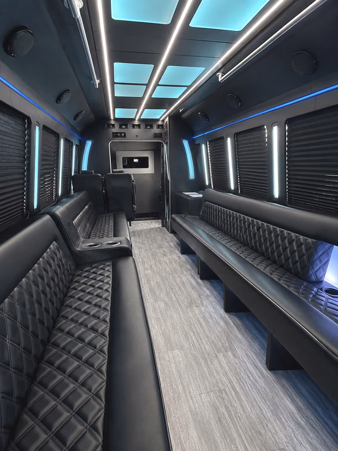Orlando Wedding Transportation party bus interior