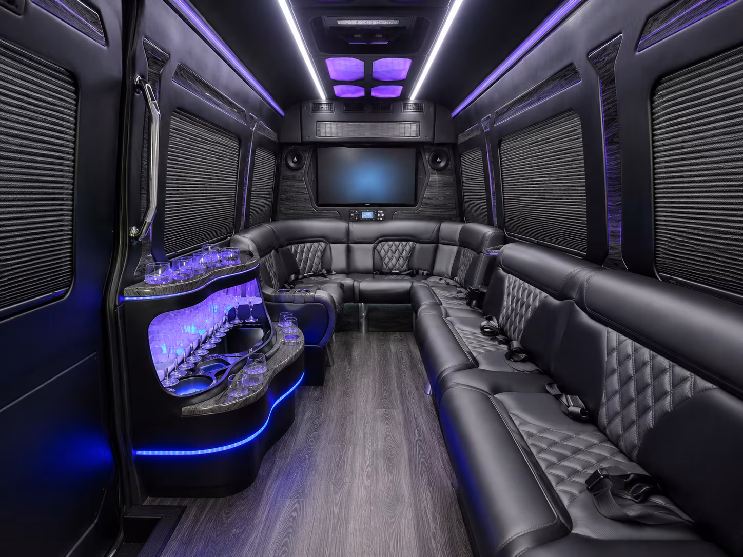 14 Passenger Sprinter Limo Inside