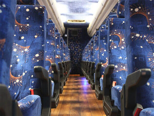 Tampa 50 passenger Charter Bus Interior
