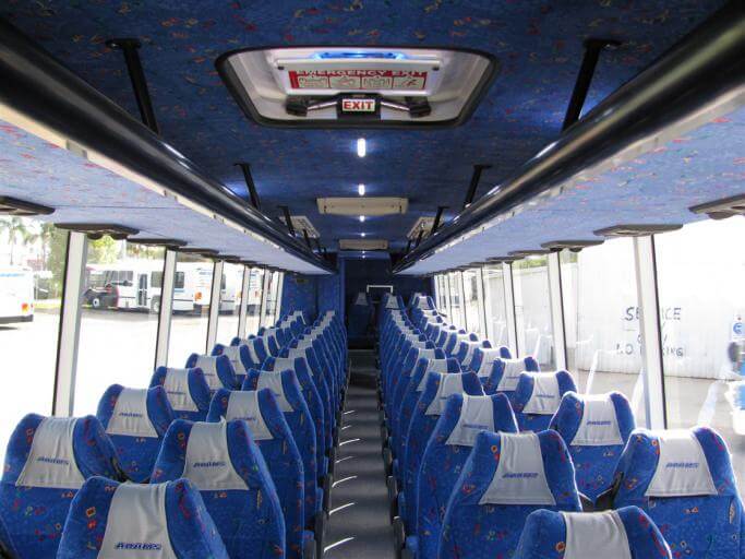 Palm Bay 56 Passenger Charter Bus Interior