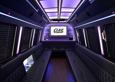 Kissimmee 18 Passenger Limo Bus Interior