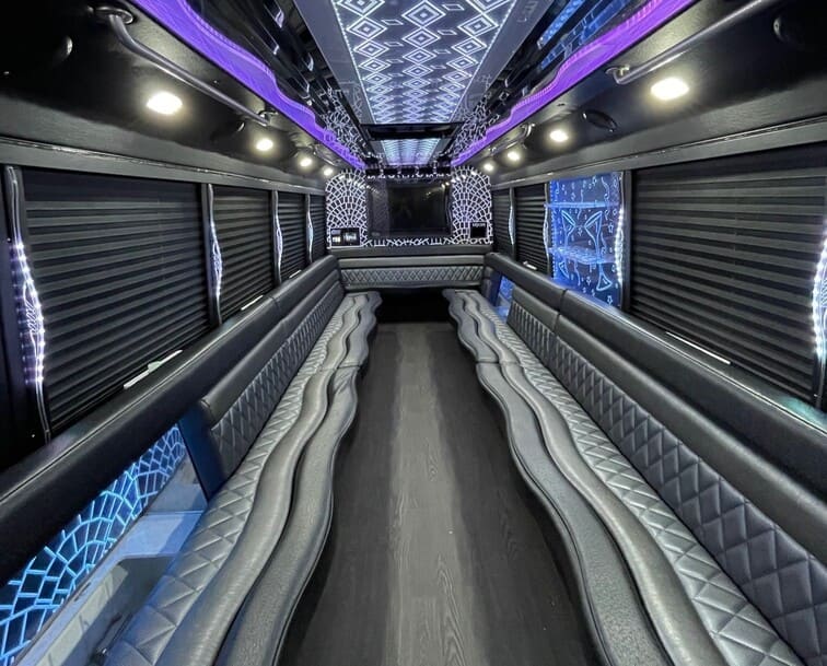 Daytona Beach 30 Passenger Party Bus White Interior