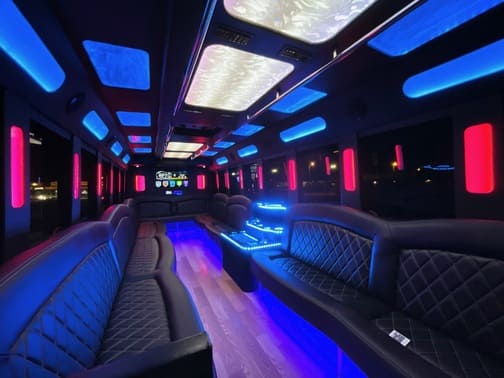 Tampa 35 Passenger Party Bus Interior