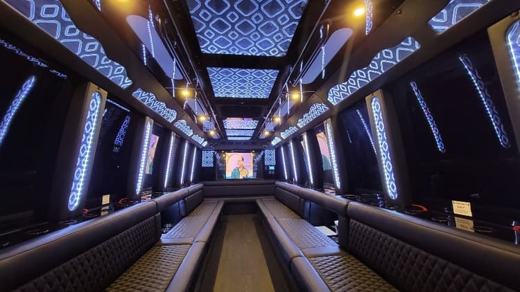 St Petersburg 40 Passenger Limo Bus Interior