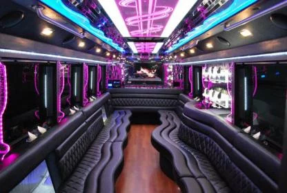 50 Passenger Party Bus interior